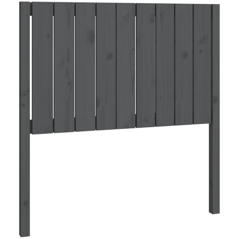 foto del prodotto testiera per letto grigia 95,5x4x100 cm legno massello di pino vidaxl
