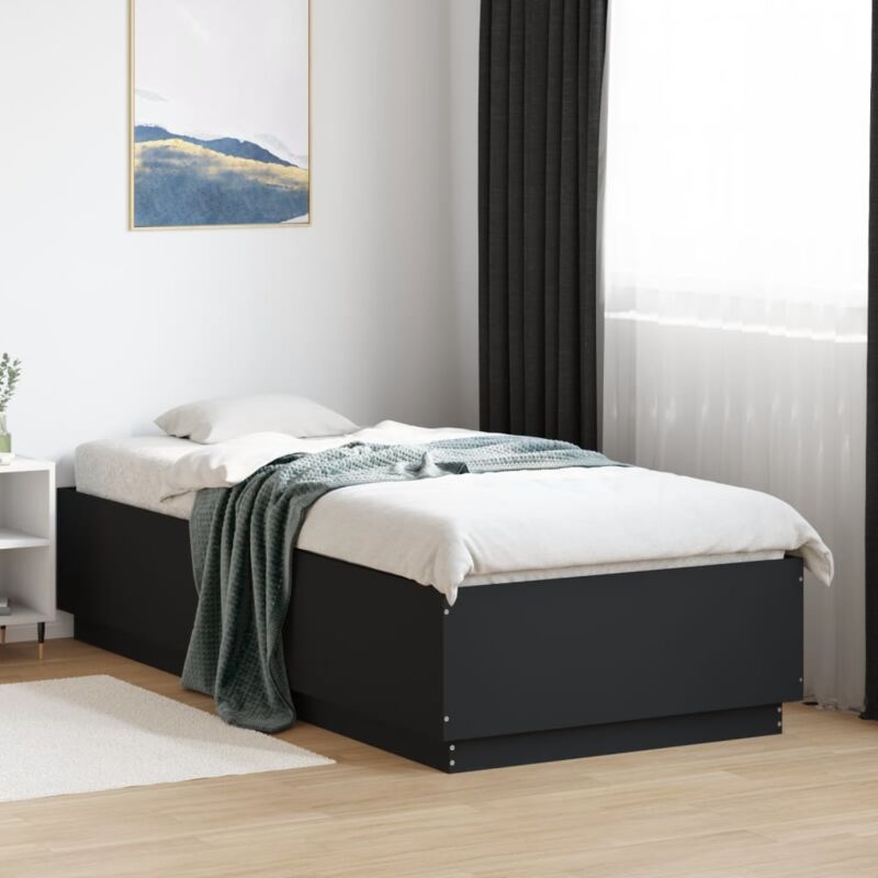 foto del prodotto vidaxl giroletto nero 90x200 cm in legno multistrato