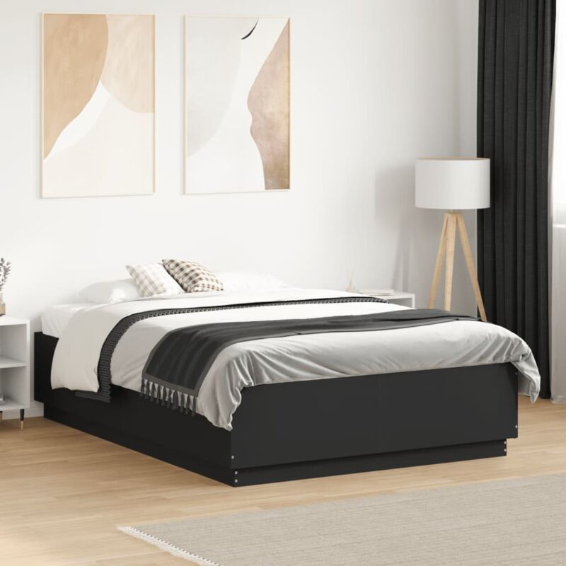 foto del prodotto vidaxl giroletto nero 120x190 cm in legno multistrato