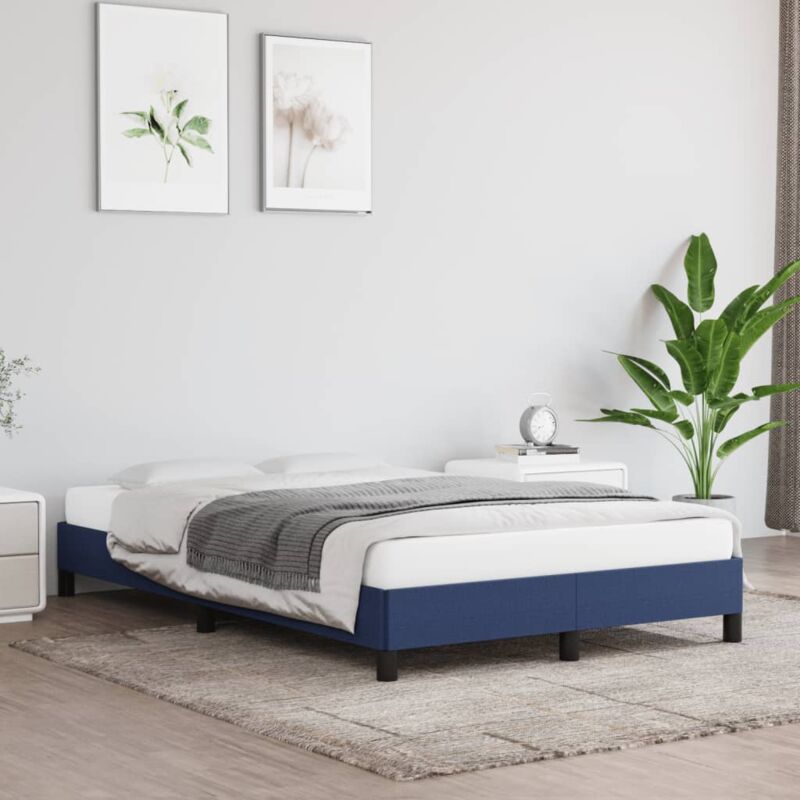 foto del prodotto vidaxl giroletto senza materasso blu 120x200 cm in tessuto