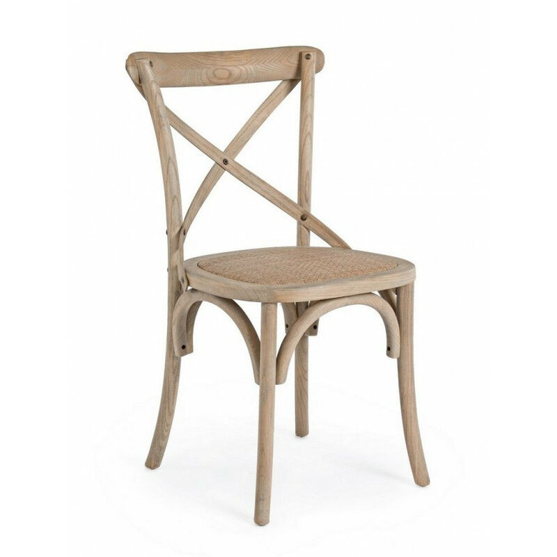 foto del prodotto sedia cross grigio naturale in legno
