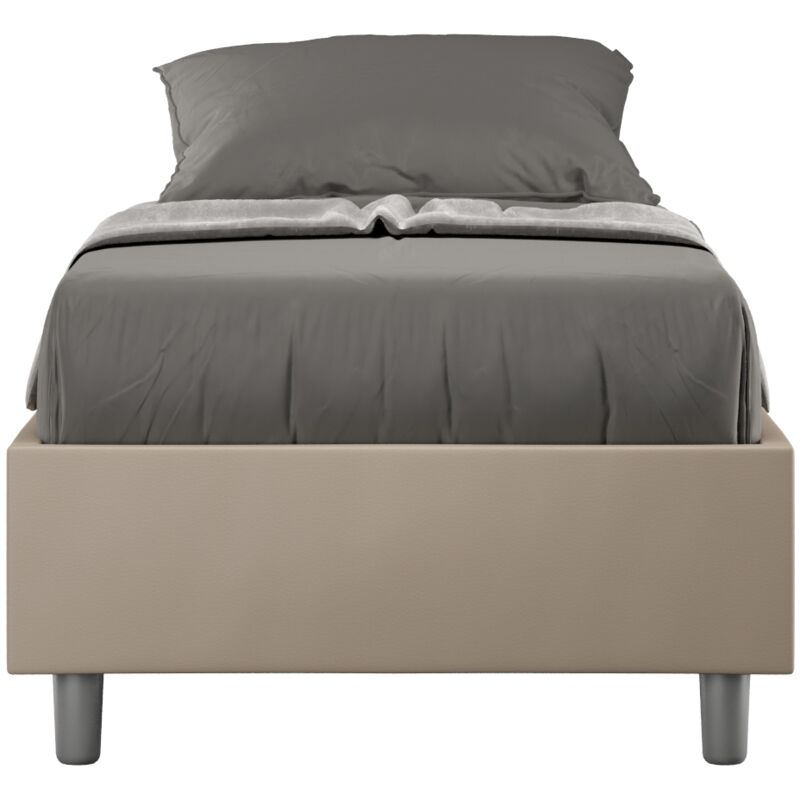 foto del prodotto giordanoshop letto singolo sommier 80x200 cm senza rete azelia tortora