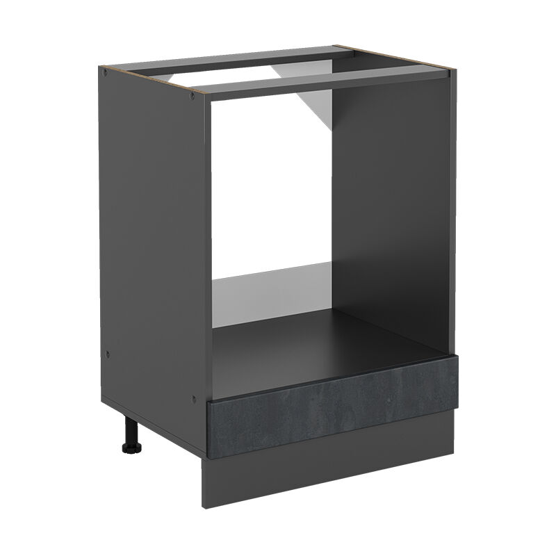 foto del prodotto mobile per forno da incasso r line, calcestruzzo nero, 60 cm senza piano di lavoro, vicco