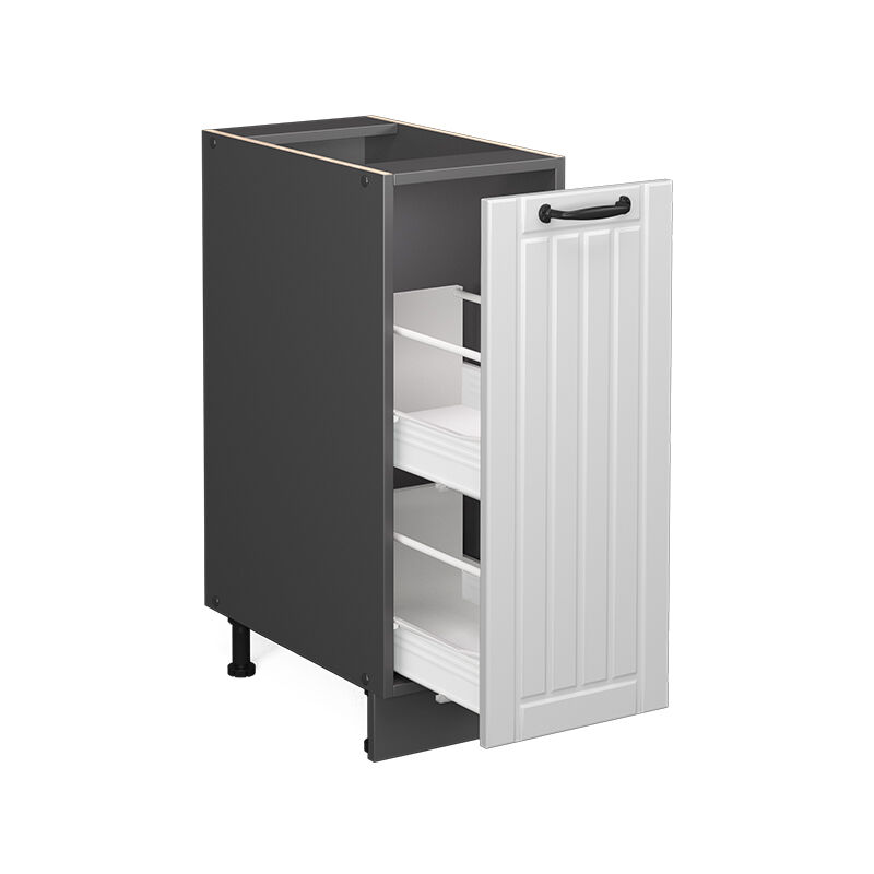 foto del prodotto armadio cucina dispensa alto fame line, bianco casa di campagna, 30 cm senza piano di lavoro, vicco