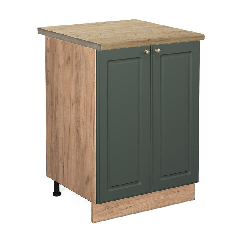 foto del prodotto mobiletto base cucina fame line, verde oro country house, 60 cm , pl rovere vicco
