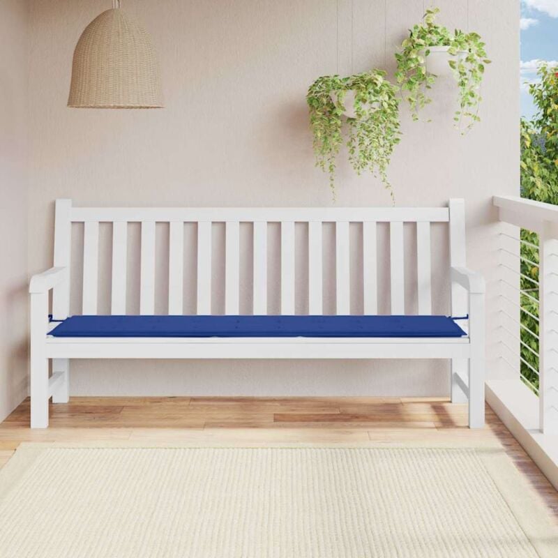 foto del prodotto furniture limited cuscino per panca blu reale 200x50x4 cm in