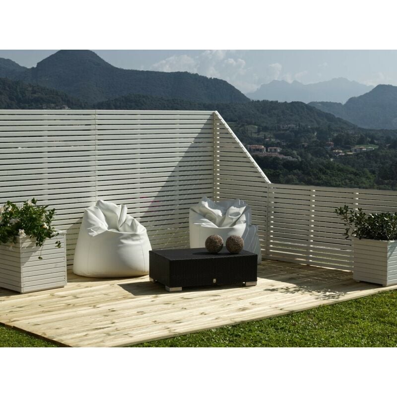 foto del prodotto losa legnami pannello frangivista delux pino laccato colore bianco cm. 180x170h
