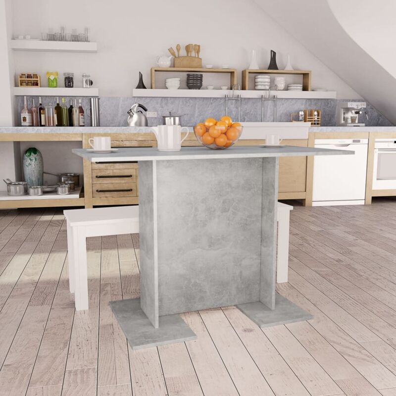 foto del prodotto vidaxl tavolo da pranzo grigio cemento 110x60x75 cm legno multistrato