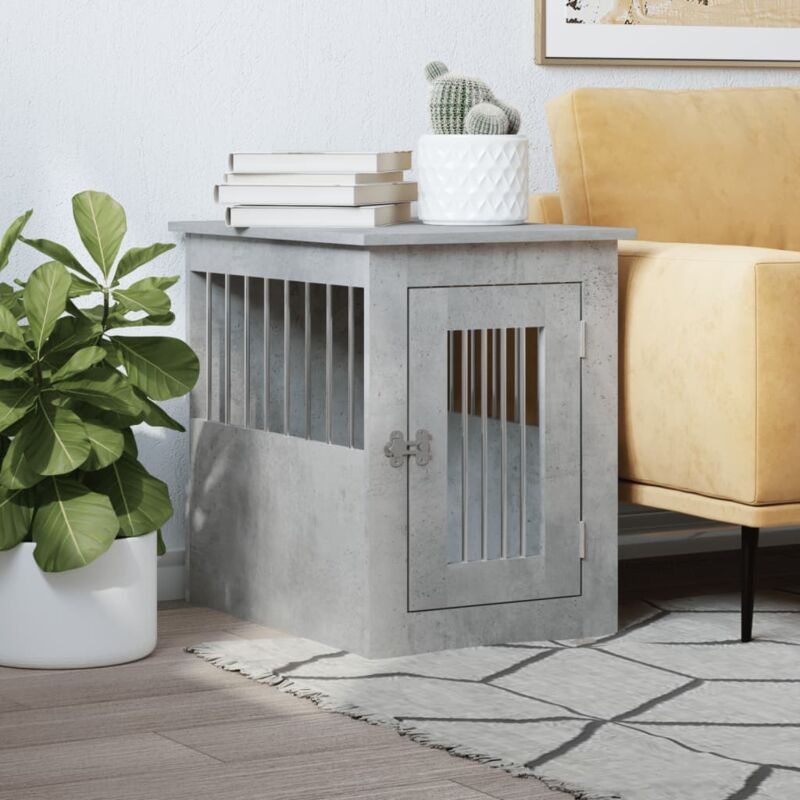 foto del prodotto gabbia cani arredamento grigio cemento 45x62x59cm multistrato vidaxl