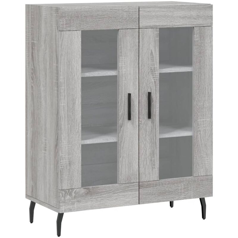 foto del prodotto vidaxl credenza grigio sonoma 69,5x34x90 cm in legno multistrato