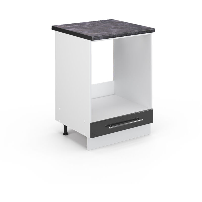 foto del prodotto mobile per forno da incasso fame line, antracite lucido, 60 cm , pl antracite vicco