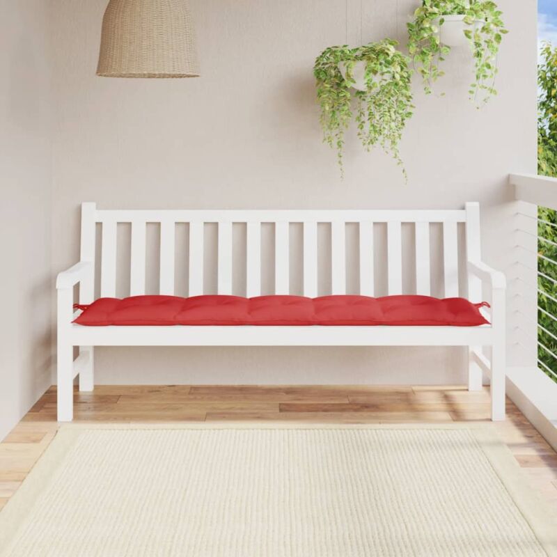 foto del prodotto vidaxl cuscino per panca rosso 180x50x7 cm in tessuto oxford