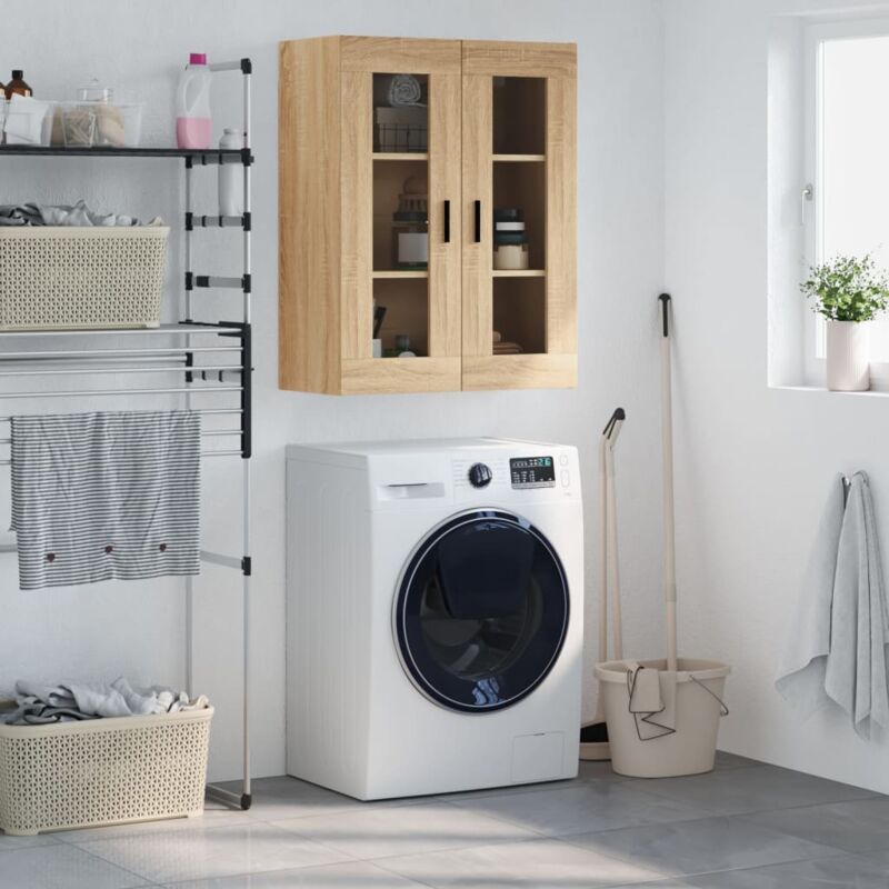foto del prodotto mobile a parete rovere sonoma 69,5x34x90 cm