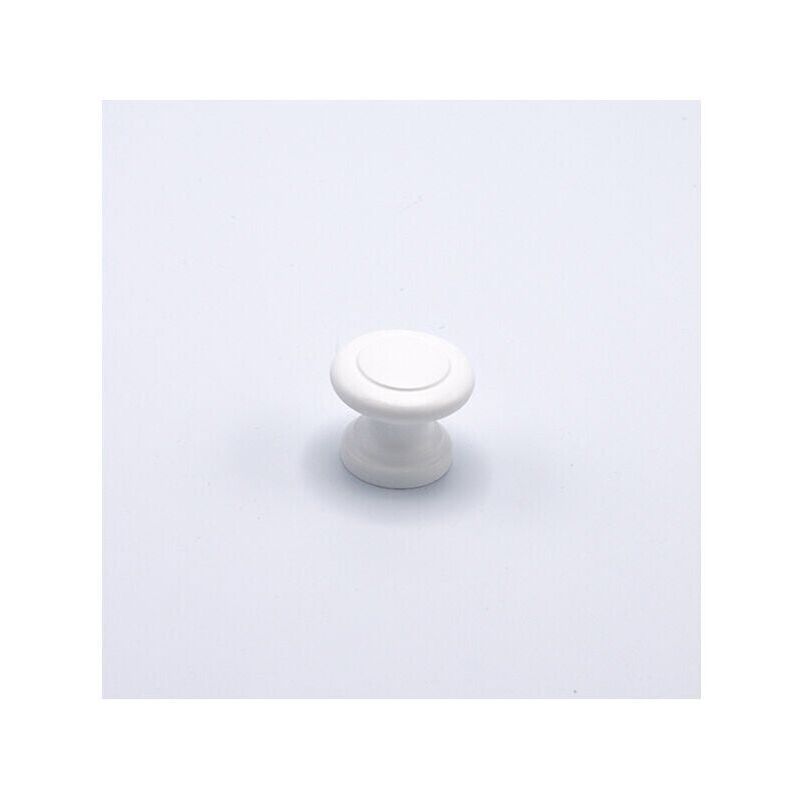 foto del prodotto pomolo tondo laccato bianco con cerchio inciso nel centro 32x27mm 021 small