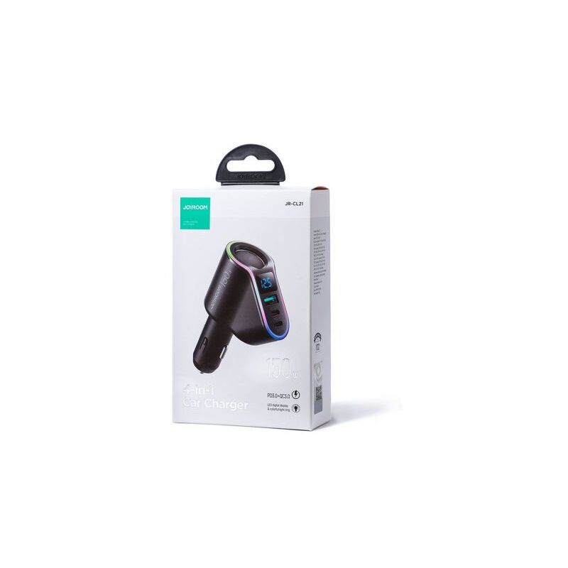 immagine 0 del prodotto joyroom car caricatore 4 in 1, bluetooth fm trasmettitore c c u sigaretta, pd 150w, nero jr cl21 