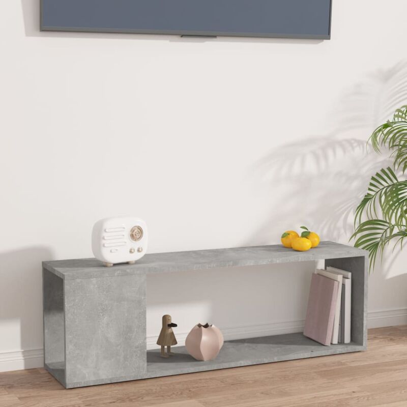 foto del prodotto mobile tv,mobile porta tv salotto,supporto per tv da soggiorno grigio cemento 100x24x32 cm in truciolato nviw91622 bonnevie