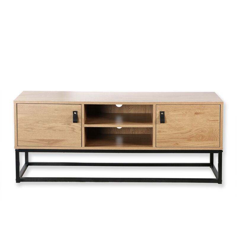 foto del prodotto mobile tv decorazione rovere con 2 ante e scomparto centrale l120 cm jill
