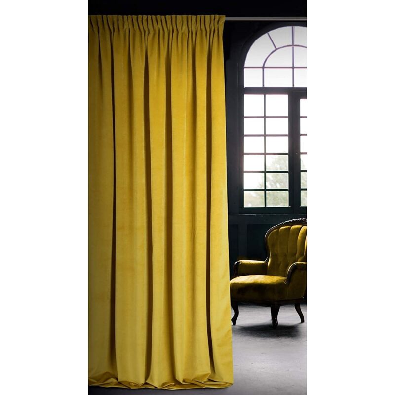 foto del prodotto eurofirany ria tenda oscurante, tenda con fettuccia arricciatenda 1 pz, tenda extra lunga, elegante, tinta unita, soggiorno, camera da letto,