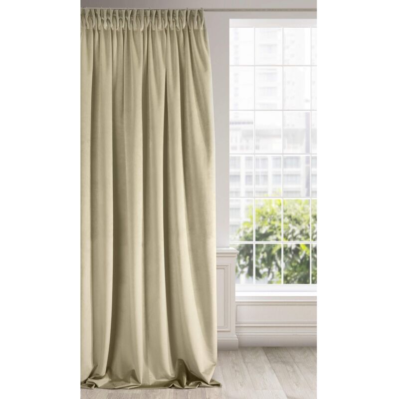 foto del prodotto eurofirany ria tenda oscurante, tenda con fettuccia arricciatenda 1 pz, tenda extra lunga, elegante, tinta unita, soggiorno, camera da letto,