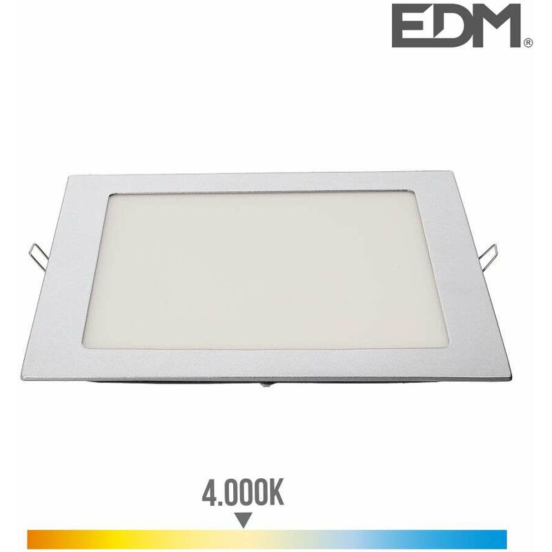foto del prodotto faretto led 20w quadrato 22cm cromo bianco naturale 4000k