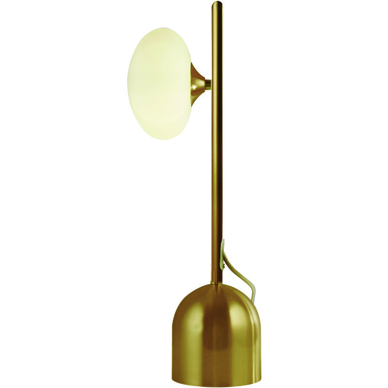 foto del prodotto searchlight lampada da scrivania contemporanea ciottolo acciaio oro 1 luce g9