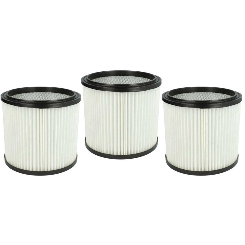 foto del prodotto 3x filtro a pieghe piatte compatibile con aqua vac industrial 50, 35, 30 aspirapolvere cartuccia filtrante vhbw