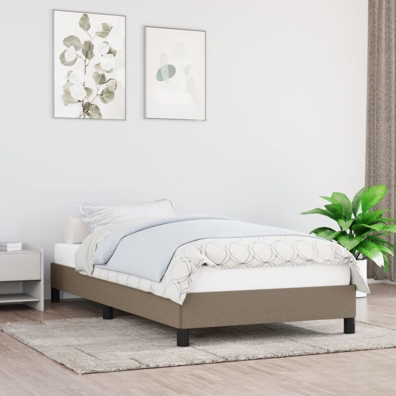 foto del prodotto vidaxl giroletto senza materasso tortora 80x200 cm tessuto