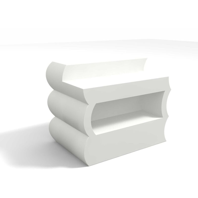 immagine 0 del prodotto kloris bancone bar luminoso lounge da esterno mod. clipper bianco con illuminazione