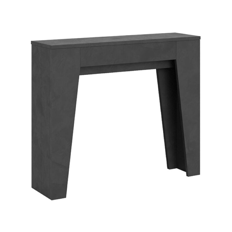 foto del prodotto consolle allungabile fino a 181 cm in nobilitato antracite narrow 90x25 cm