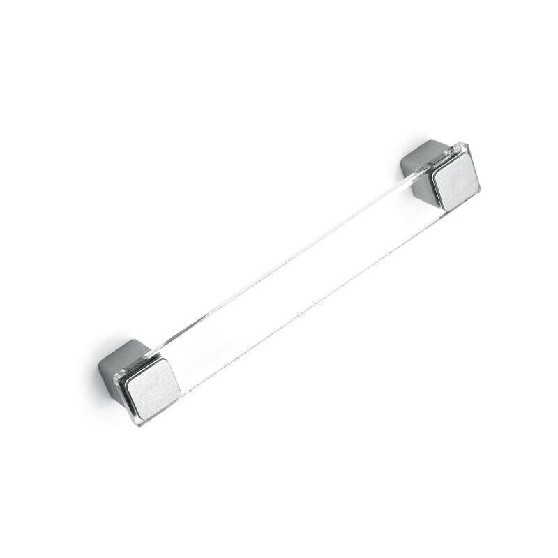 immagine 0 del prodotto maniglia trasparente con inserti cromati 183x25x24mm 096 geo2