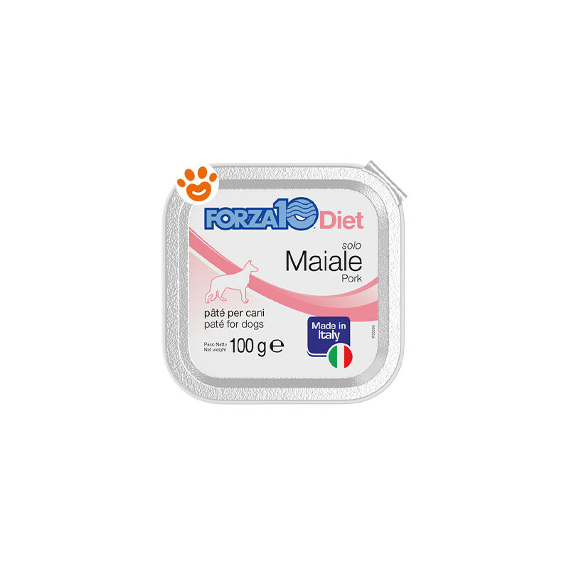 foto del prodotto dog solo diet maiale dog solo diet maiale vaschetta da 100 gr forza10
