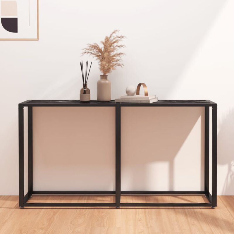 foto del prodotto furniture limited tavolo consolle nero marmo 140x35x75,5 cm in
