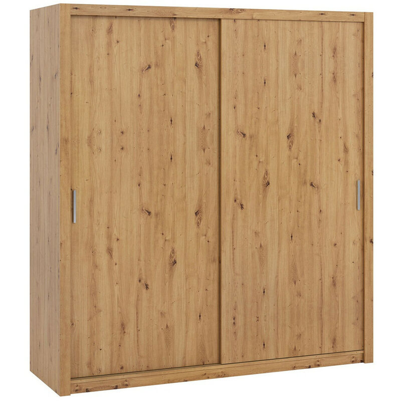 foto del prodotto guardaroba catromi 107, rovere artisan, 215x200x62cm, porte guardaroba scorrevoli, numero di ripiani 0