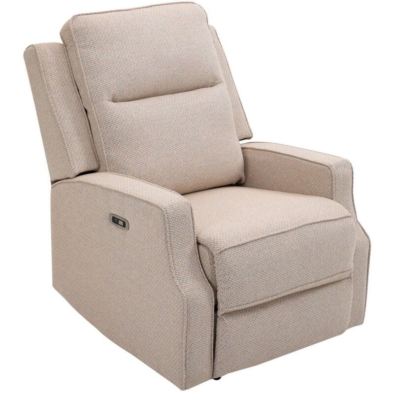 foto del prodotto poltrona relax elettrica reclinabile con presa di ricarica usb 78x93x101cm beige