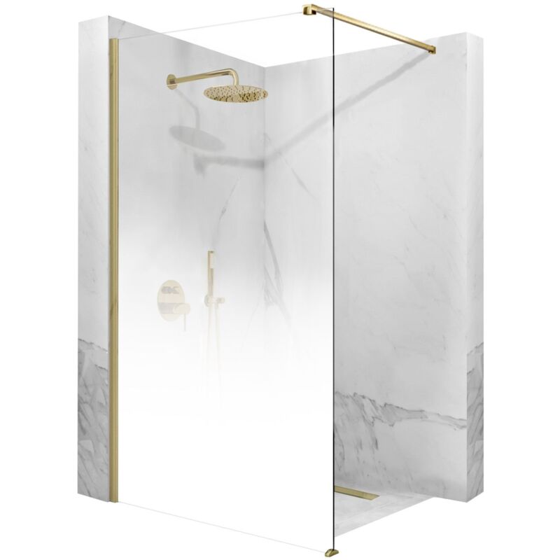 foto del prodotto rea parete doccia aero ombre gold brush white 90
