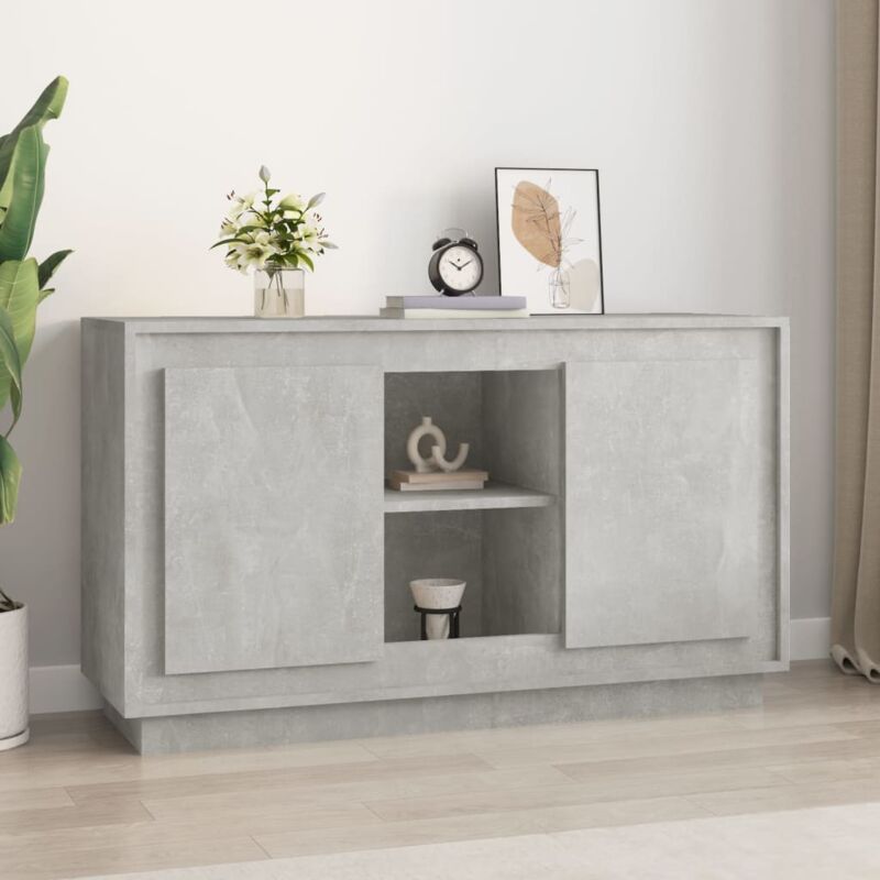 foto del prodotto vidaxl credenza grigio cemento 102x35x60 cm in legno multistrato