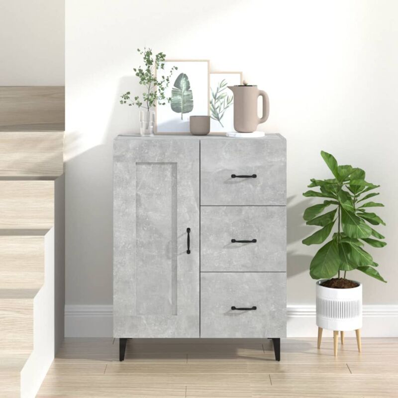 foto del prodotto vidaxl credenza grigio cemento 69,5x34x90 cm in legno multistrato
