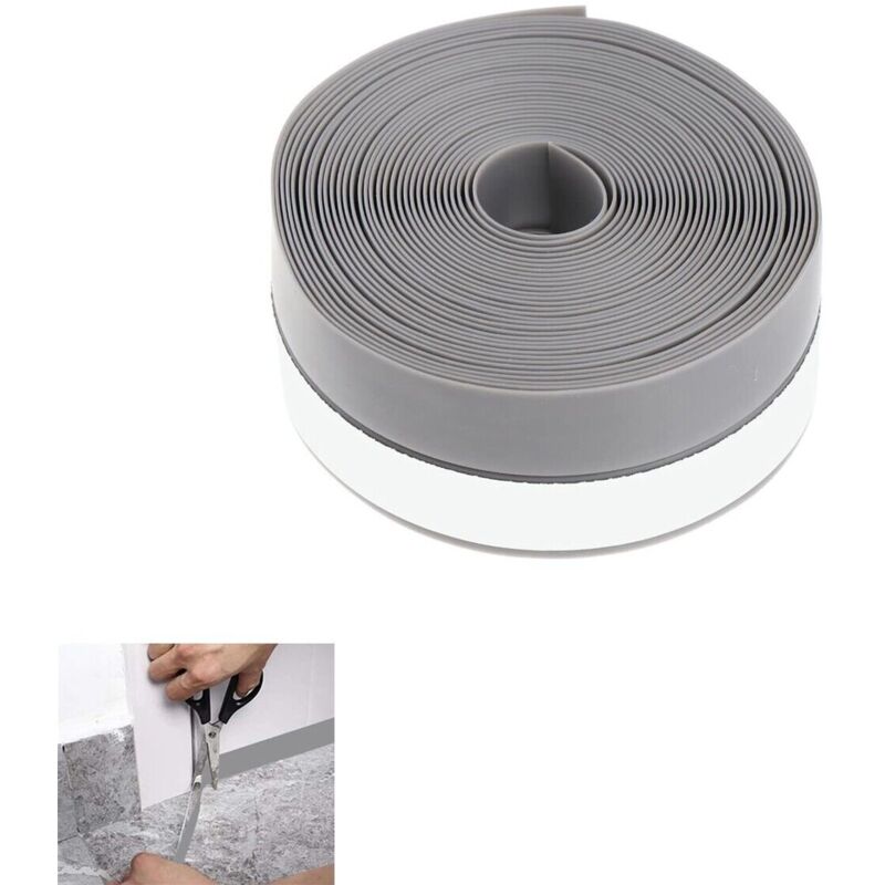 foto del prodotto guarnizione adesiva parafreddo paraspifferi porte finestre grigio chiaro 35mm