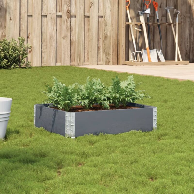 foto del prodotto vidaxl fioriera da giardino grigia 80x60 cm legno massello di pino