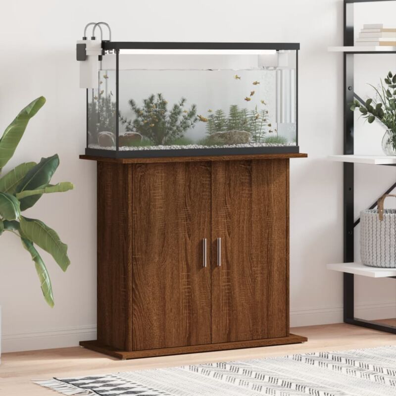 foto del prodotto vidaxl supporto acquario 81x36x73 cm legno multistrato rovere marrone