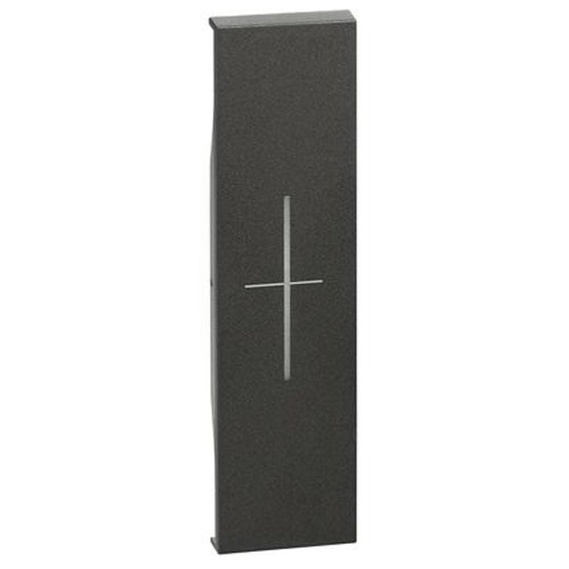 foto del prodotto cover bticino living now con simbolo stop 1m nera kg06mh