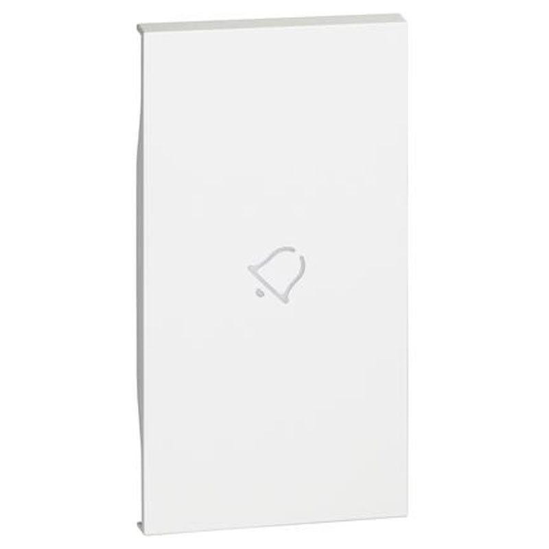 foto del prodotto cover bticino living now con simbolo campanello 2m bianco kw01m2d