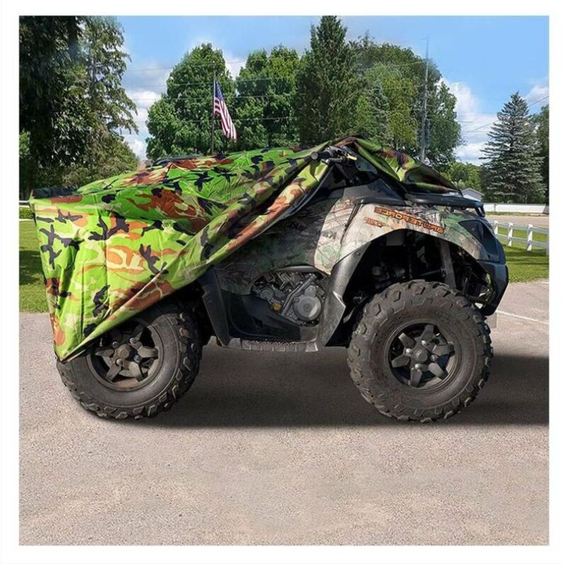 foto del prodotto copertura esterna atv per quad copertura protettiva camping atv moto impermeabile anti uv impermeabile 210d camouflage 210120115cm