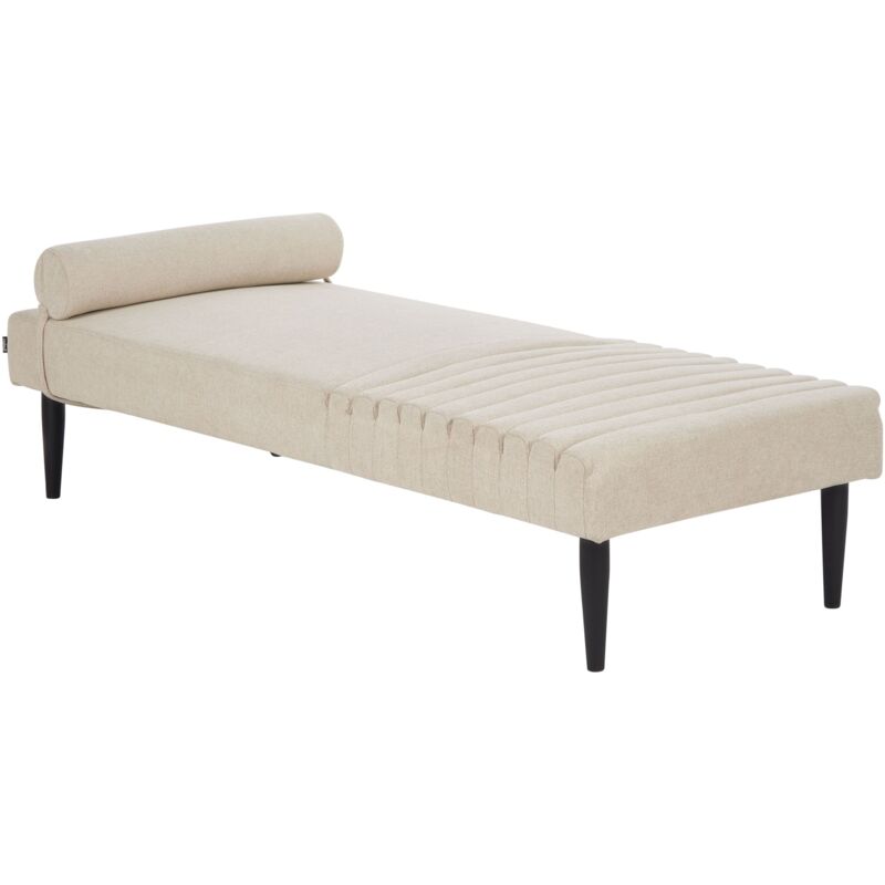foto del prodotto beliani sedia da letto moderna e minimalista chaise lounge singola beige tessuto mauriac