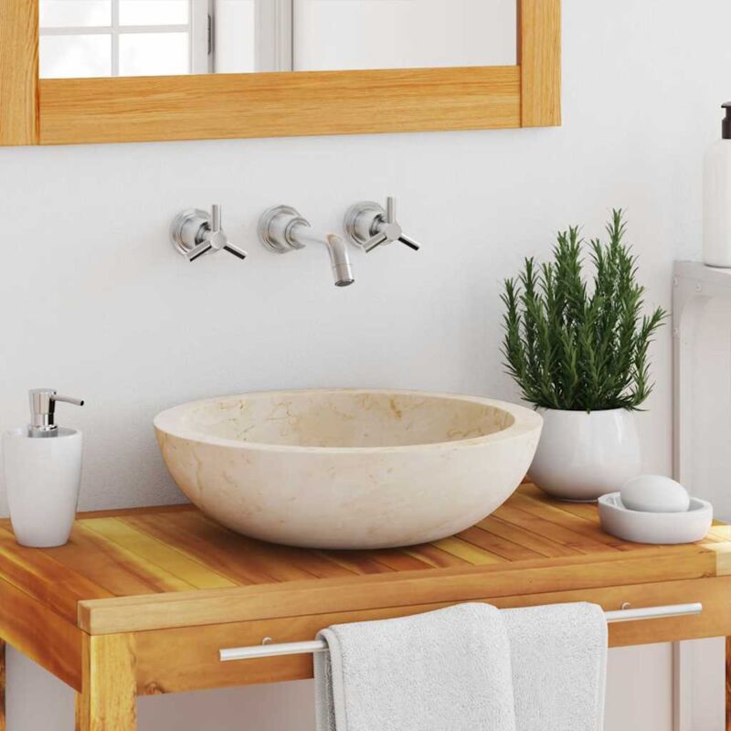 foto del prodotto furniture limited lavandino 40x12 cm in marmo crema