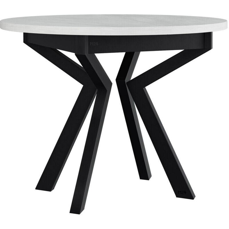 foto del prodotto tavolo victorville 368, bianco nero, 78x0x0cm, senza, truciolare laminato, metallo