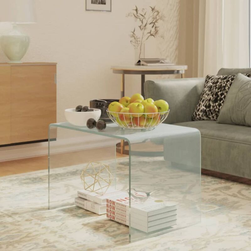 foto del prodotto prolenta premium furniture limited tavolino di servizio 40x40x60 cm in vetro