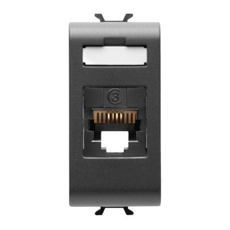 foto del prodotto gewiss chorus presa telefonica nero gw12401