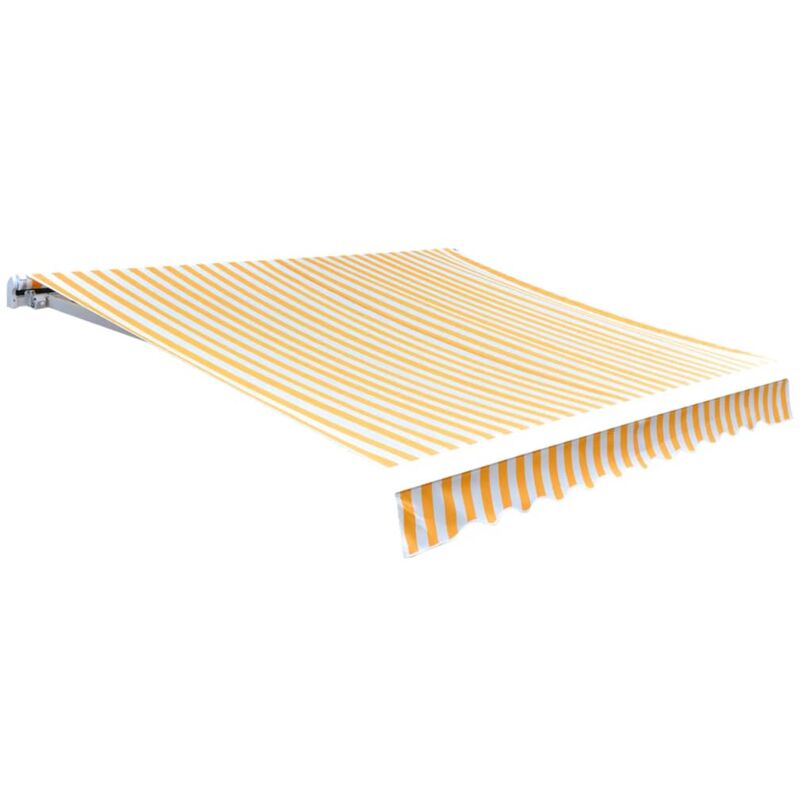 foto del prodotto tendone parasole,tenda da sole,tende da esterno in tela arancione e bianco 350x250 cm bevs246417 bonnevie