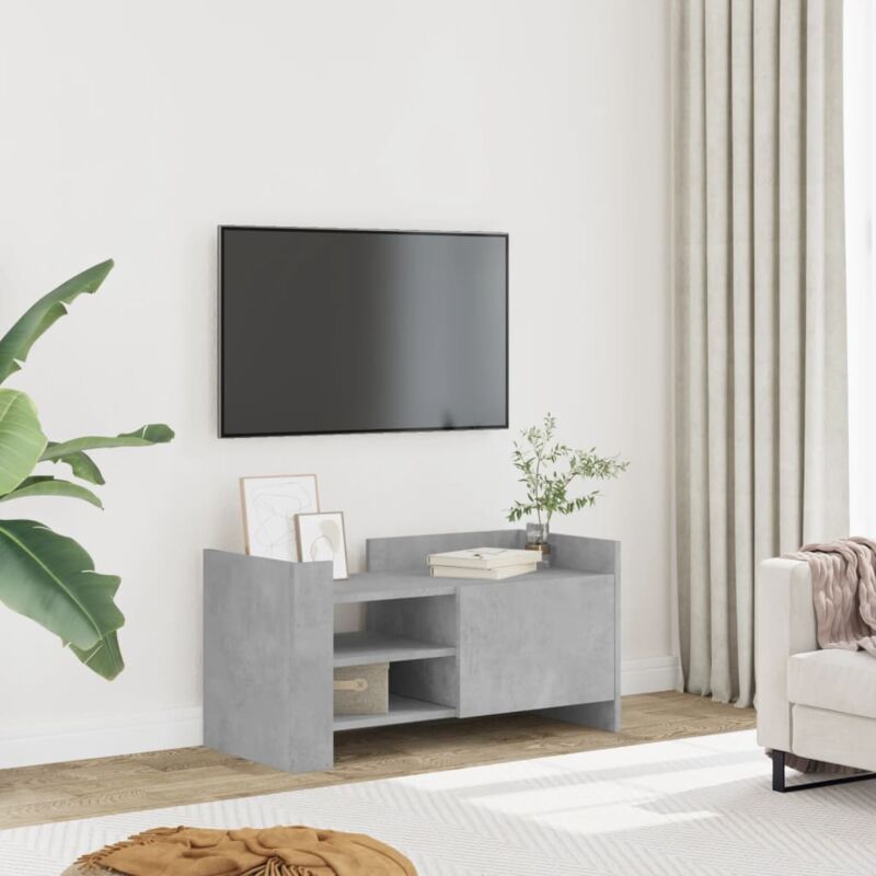 foto del prodotto vidaxl mobile per tv grigio cemento 80x35x40 cm legno multistrato